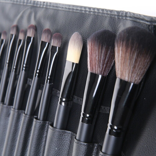 15pcs Schwarz Makeup Pinsel Set Lidschatten Puder Foundation Pinsel 2
