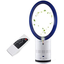Leafless 14-Inch Bladeless Tower Fan with Negative Ions, Remote Control, 120 Oscillation, Timed Modes, Safe Home Use