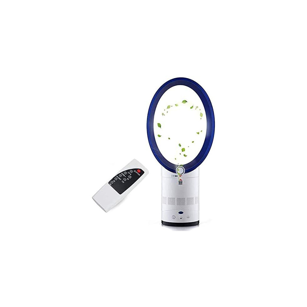 Leafless 14-Inch Bladeless Tower Fan with Negative Ions, Remote Control, 120 Oscillation, Timed Modes, Safe Home Use-image-OPC-P7KWFJB-NEW