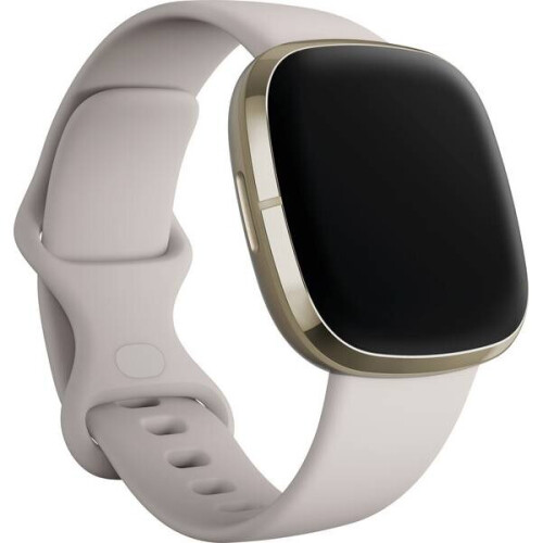 Fitbit Sense | Lunar White/Soft Gold Stainless Steel on OnBuy