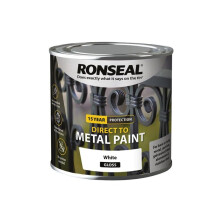 Ronseal Direct to Metal Paint White Gloss 250ml 39182