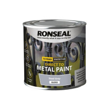 Ronseal Direct to Metal Paint Steel Grey Gloss 250ml 39187