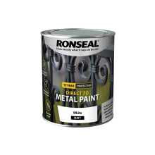Ronseal Direct to Metal Paint White Matt 750ml 39201