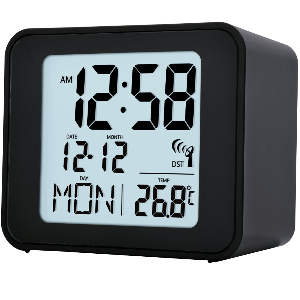 (Black) Acctim Cole Radio Controlled Alarm Clock