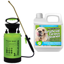 (Fresh Cut Grass) Garden Pump Sprayer 3L & Artificial Grass Cleaner