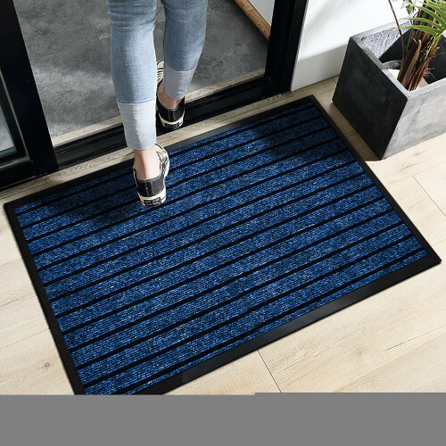 (50 x 80 cm, Blue) Heavy Duty Rubber Mat Hall Hallway Kitchen Runner UK
