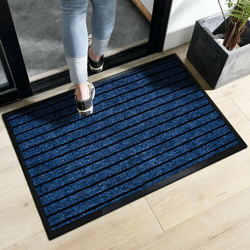 (40 x 60 cm, Blue) Heavy Duty Rubber Mat Hall Hallway Kitchen Runner UK