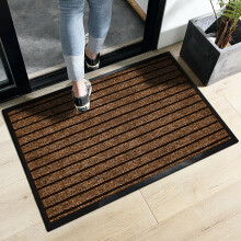 (45 x 75 cm, Brown) Heavy Duty Rubber Mat Hall Hallway Kitchen Runner UK