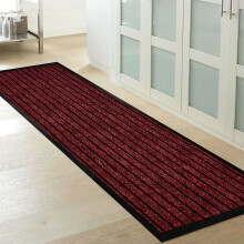 (80 x 150 cm, Red) Heavy Duty Rubber Mat Hall Hallway Kitchen Runner UK
