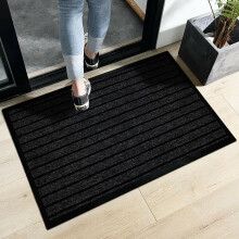 (50 x 90 cm, Black) Heavy Duty Rubber Mat Hall Hallway Kitchen Runner UK