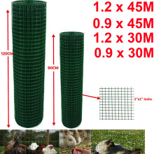 (Mesh Size: 0.9 x 30m) PVC Coated Wire Mesh Aviary Fencing Fencing Garden
