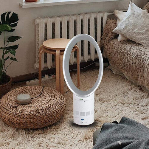 (16 Inch, Blue) Bladeless Tower Fan with Timer & Remote Control 2