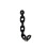 (Small, Single) Chain Link Black Cast Iron Wall Coat Hook 6