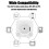 Wall-mounted CD music player FM radio Bluetooth stereo remote control 8