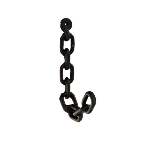 (Small, Single) Chain Link Black Cast Iron Wall Coat Hook