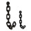 (Small, Single) Chain Link Black Cast Iron Wall Coat Hook 2