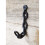 (Small, Single) Chain Link Black Cast Iron Wall Coat Hook 10