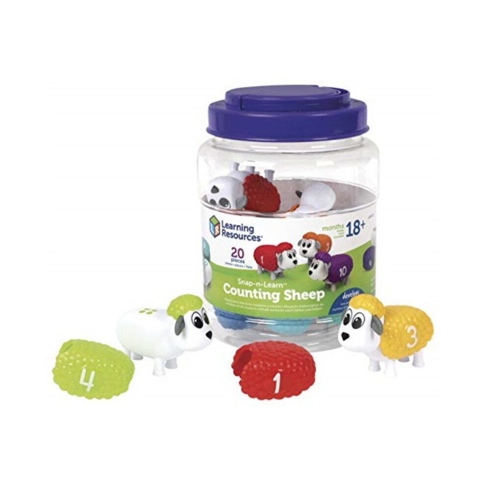 Learning Resources Snap-N-Learn Counting Sheep Fine Motor Counting & Sorting Toy Ages 18 Mos+