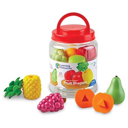 Learning Resources Learning Resources Snap-n-Learn Fruit Shapers Fine Motor Toy for Toddlers Ages 2+ Multi