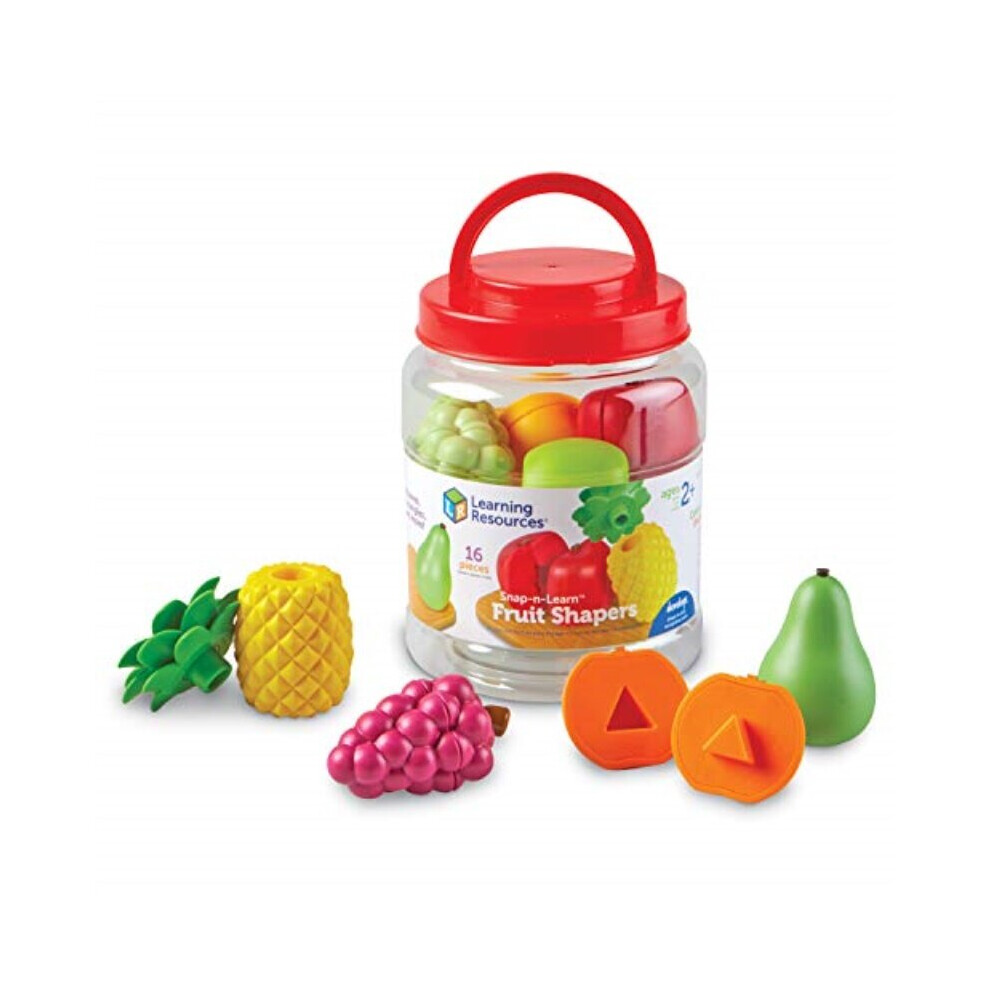 Learning Resources Snap-n-Learn Fruit Shapers Fine Motor Toy for Toddlers Ages 2+ Multi