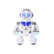 for Kids Dancing Robot Toy LED Space Battery Robot Walking Action Figure Toys|RC Robot(Blue)