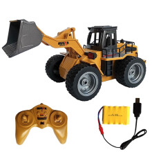 1:18 RC Tractor Shovel Toy RC Forklift for Kids Birthday Gift Bulldozer Tractor|RC Trucks(Khaki)