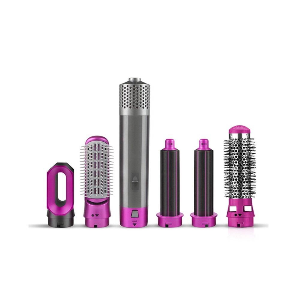 Hgo Hair Dryer 5-In-1 Kit: Electric Blow-Dry Styler With Detachable Comb, Curling Wand & Curling Irons