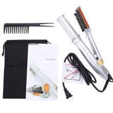 3-in-1 Hair Curler Rotating Hot Air Styler: Straightener, Curler & Brush with Ceramic Plate