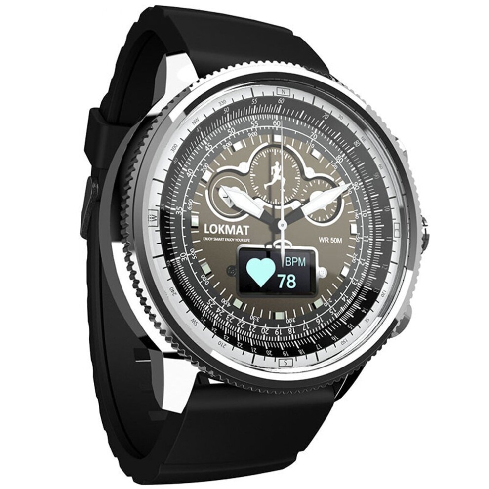 Bluetooth Smart Watch Men Women Fitness Tracker Blood Pressure Smart Watches( Silicone) Black 8473055672485