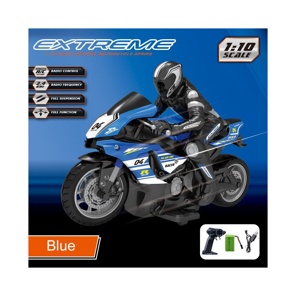 Photos - Other Toys Racing And Drift Motorbike Omidirection Control Children's Simulation Electric RC Toys(Blue)