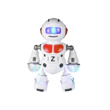 for Kids Dancing Robot Toy LED Space Battery Robot Walking Action Figure Toys|RC Robot(Red)