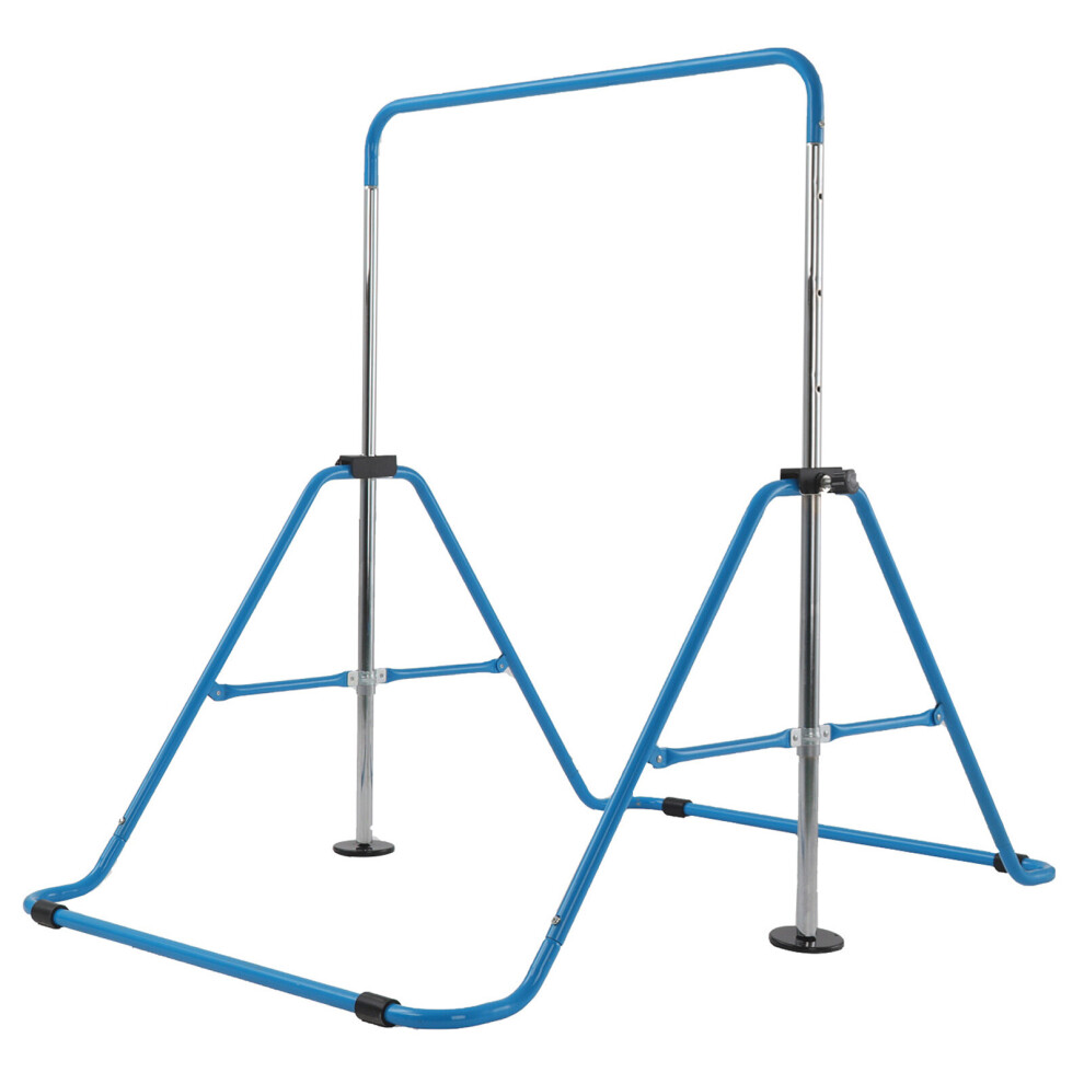 (Blue) Gymnastics Bar Expandable Horizontal Training Bars For Children Kids Home Gym