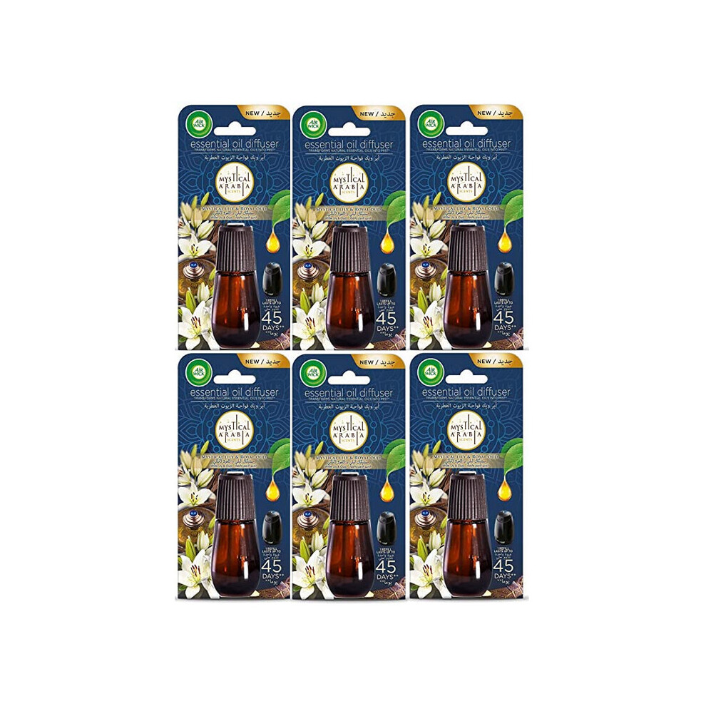 Air Wick Airwick Oil Diffuser Refill Mystical Lily & Royal Oud 6X 20Ml