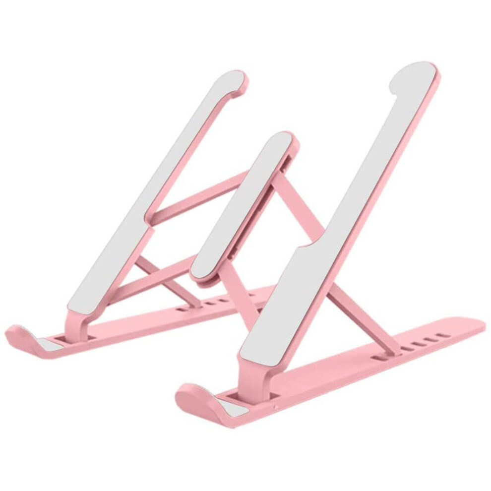 (Pink) Laptop Stand, Ventilated Laptop Computer Stand, Portable Foldable Desktop Laptop Riser Compatible With Laptop, Tablet, Phone Pink 8804717378436