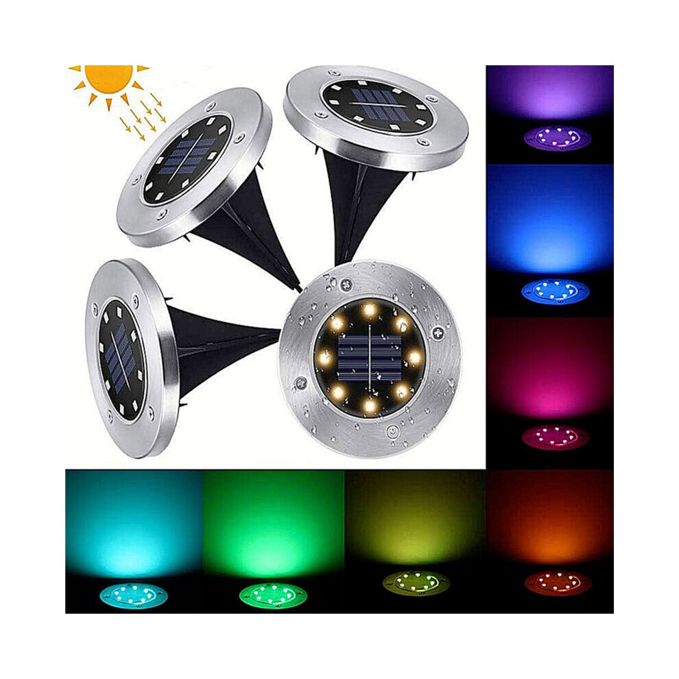 (Colour Changing) Solarize Solar Deck Lights 8 SMD LED Pack of 4