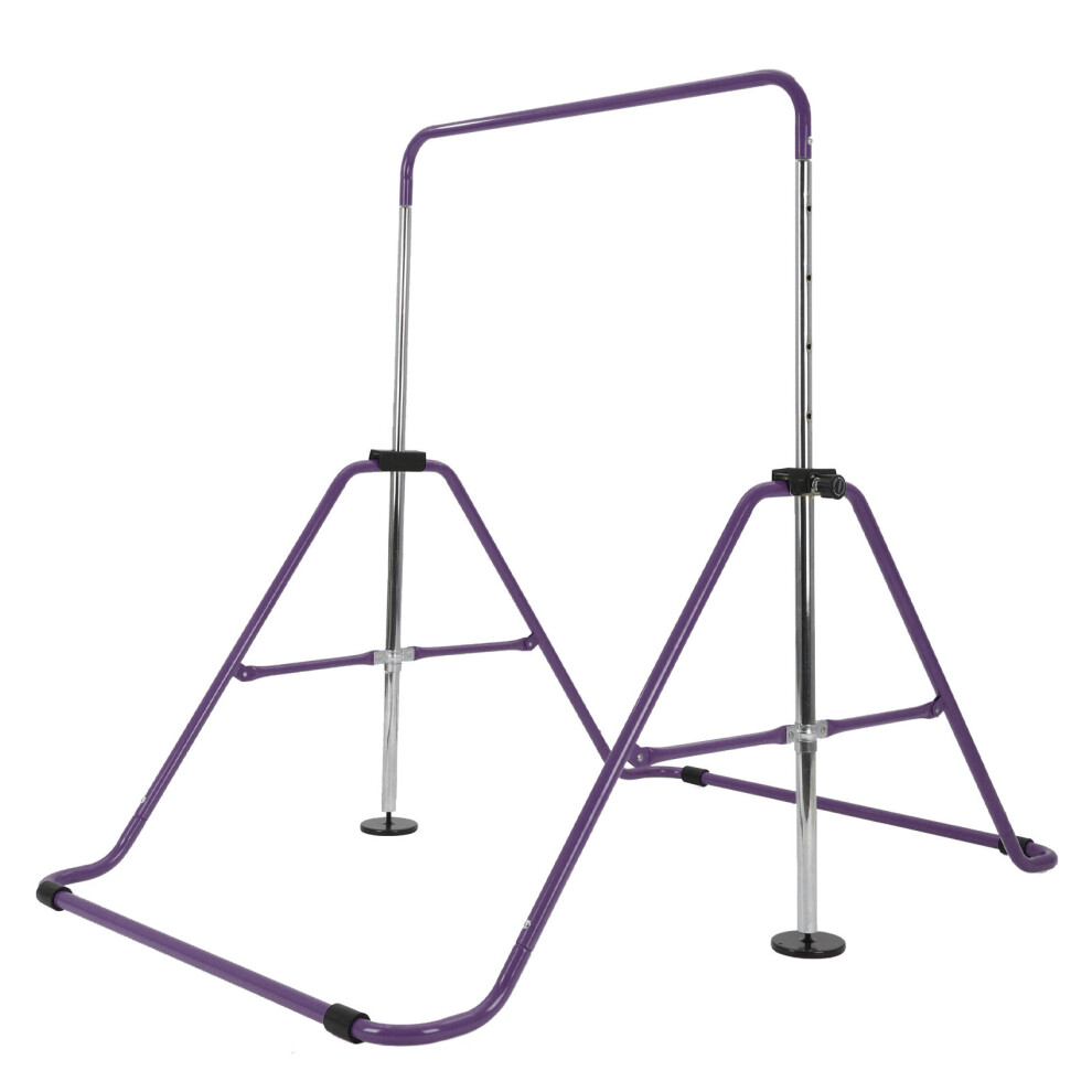 (Purple) Gymnastics Bar Expandable Horizontal Training Bars For Children Kids Home Gym