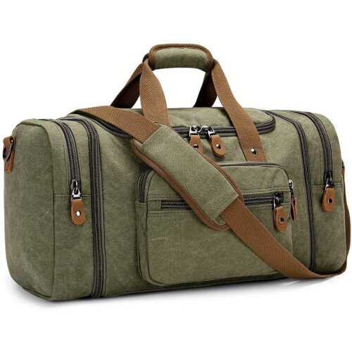 Plambag Expandable Canvas Holdall Bag For Men 40l 50l Large Duffel