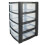 (4) Plastic Storage Drawers Tower Unit Desktop Home Bathroom School Stationary Files 1