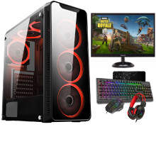 Fast Gaming PC Fullsetup Core i5 16GB RAM 1TB GT1030 2GB 6 FANS RED - Refurbished