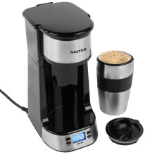 Salter Digital Coffee Maker Filtered Ground Pods Drinks Travel Mug 24 Hour Timer