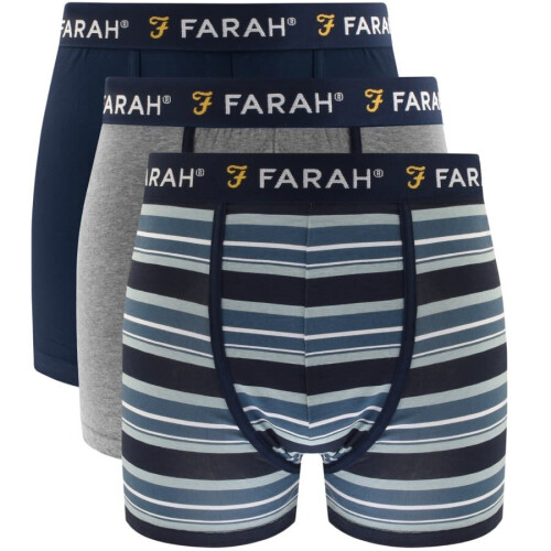 Farah (M) Farah Mens Designer Boxer Shorts / Trunks 6 Pack 2
