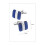 Classy Premium Square Silver Blue Cufflinks Perfect Present Gift Husband Wedding 1