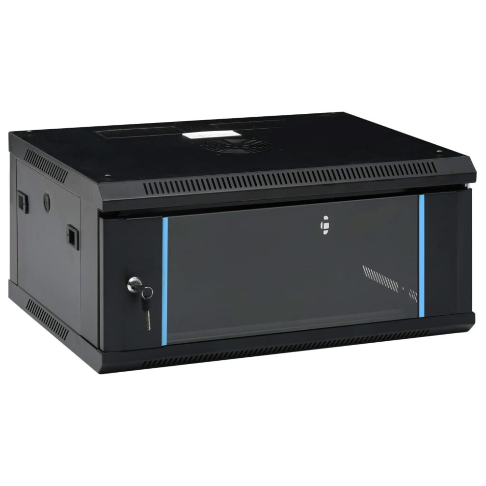 vidaXL 4U Wall Mounted Network Cabinet 19" IP20 Wall-mounted Data Storage