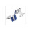 Classy Premium Square Silver Blue Cufflinks Perfect Present Gift Husband Wedding 3