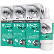 Hycosan Plus - Triple Pack - Preservative Free Eyedrops - Contains 0.1% Sodium Hyaluronate and 2% Dexpanthenol to Aid in the Natural Healing