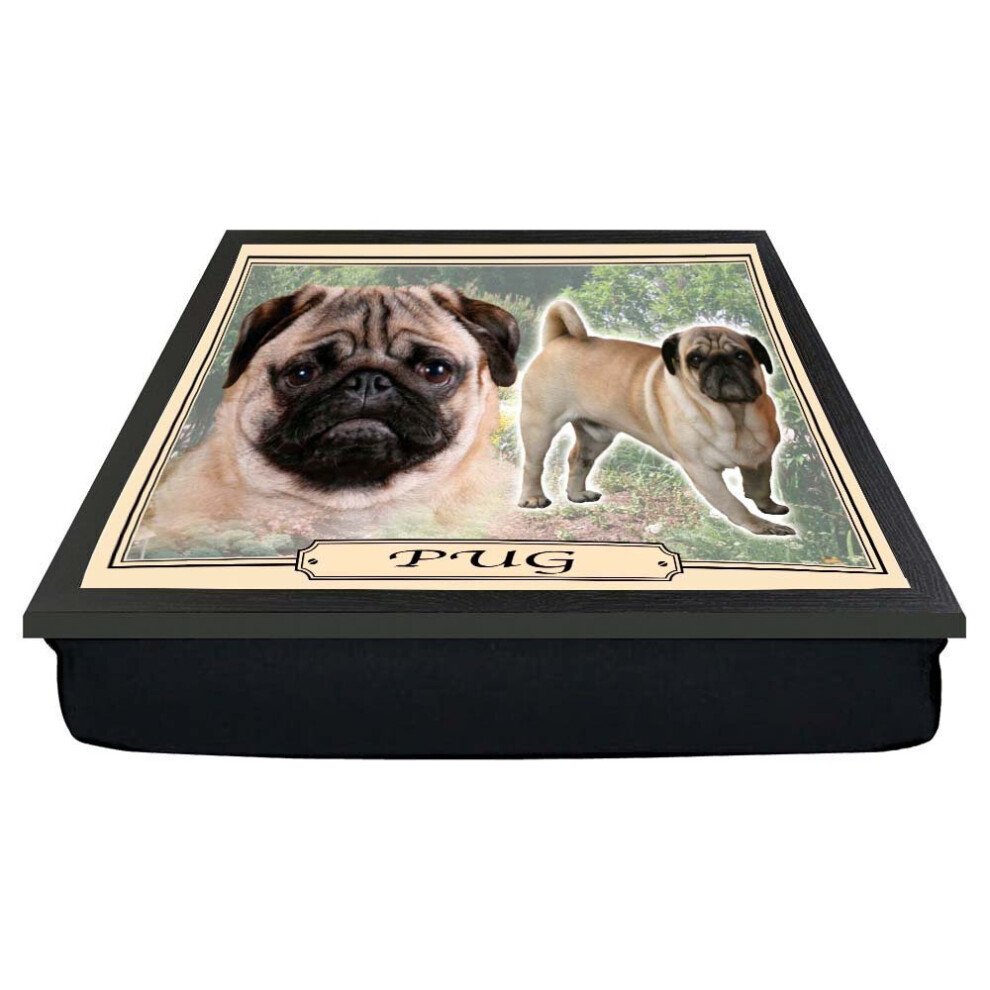 Pug Dog Breed Cushion Lap Tray Gift