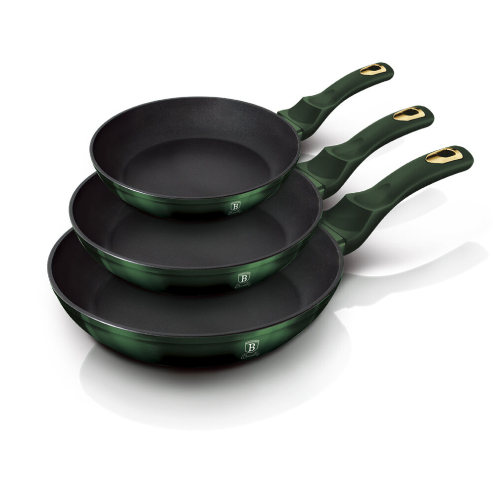 (Emerald) Berlinger Haus 3 Size Frying Pan Non Stick Set