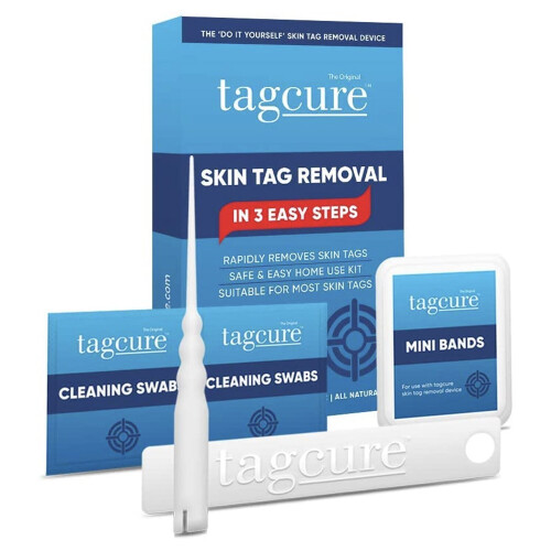 Tagcure Skin Tag Removal Kit Includes Tag Bands Swabs & Plasters 1