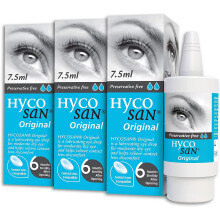 Hycosan Original - Triple Pack - Preservative Free Eyedrops - Sodium Hyaluronate 0.1% - Eye Drops for Mild to Moderate Dry Eye Symptoms and