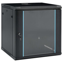vidaXL 12U Wall Mounted Network Cabinet 19" IP20 Wall-mounted Data Storage